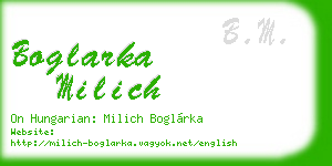 boglarka milich business card
